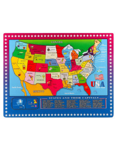 Rompecabezas de Mapa de EE. UU. Joqutoys 46 Piezas Educativo