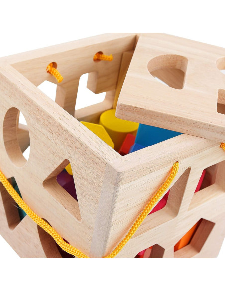 Clasificador de Formas de Madera QZMTOY con Laberinto de Perlas