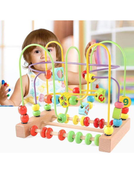 Clasificador de Formas de Madera QZMTOY con Laberinto de Perlas