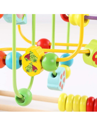 Clasificador de Formas de Madera QZMTOY con Laberinto de Perlas