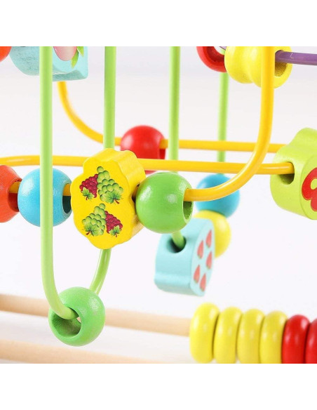 Clasificador de Formas de Madera QZMTOY con Laberinto de Perlas