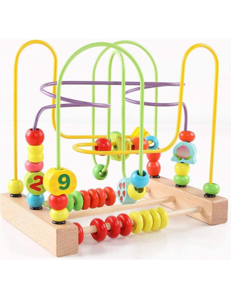 Clasificador de Formas de Madera QZMTOY con Laberinto de Perlas