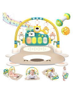 Alfombra de Juego Multifuncional para Bebés 0-12 Meses - Piano y Juguetes
