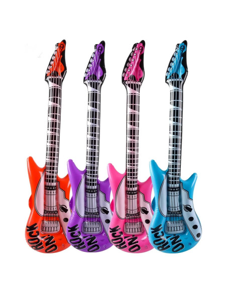 Set de 4 Guitarras Inflables Toyco 101.6 cm Coloridas