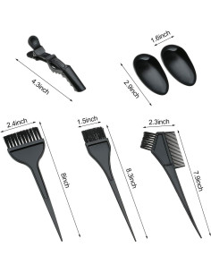 Kit de Tinte para Cabello 19 Piezas Pangogogo - Negro 2