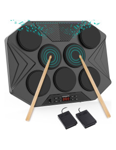 Juego de Batería Electrónica ROCKSOCKI 7 Pad Pro Portátil