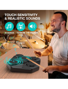 Juego de Batería Electrónica ROCKSOCKI 7 Pad Pro Portátil 2