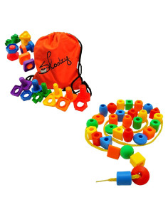 Cuentas de Enhebrar Jumbo Skoolzy - Juguetes Montessori 4 años