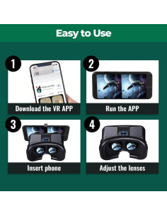 Auriculares VR LamTrancail para teléfono 4.5-17.02 cm ajustables 2