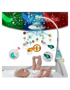 Móvil Musical para Cuna Lcasio Azul con Control Remoto