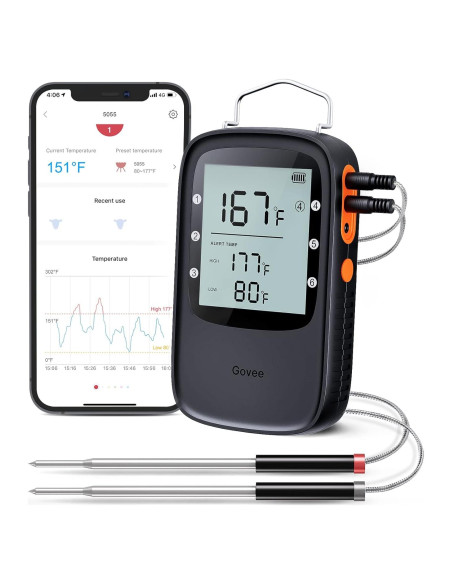 Termómetro de Carne Bluetooth Govee H5055 con 2 Probetas