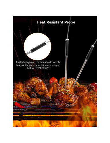 Termómetro de Carne Bluetooth Govee H5055 con 2 Probetas