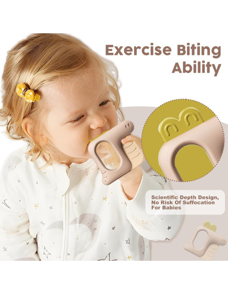 6 Piezas - Juguetes de Dentición para Bebés 0-6 Meses