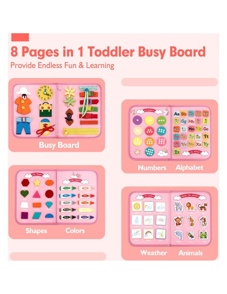 Tablero Ocupado Montessori Hahaland 8 Páginas para Niños