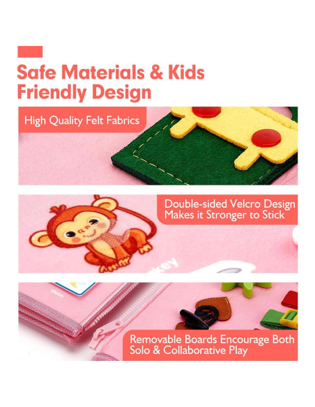 Tablero Ocupado Montessori Hahaland 8 Páginas para Niños