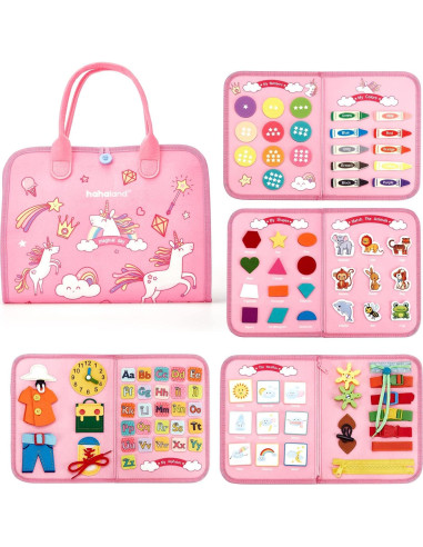 Tablero Ocupado Montessori Hahaland 8 Páginas para Niños