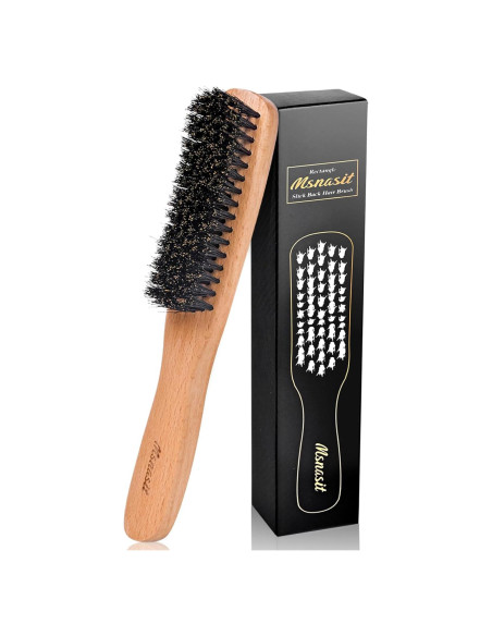 Cepillo de Cerdas de Jabalí Msnasit para Alisar Cabello