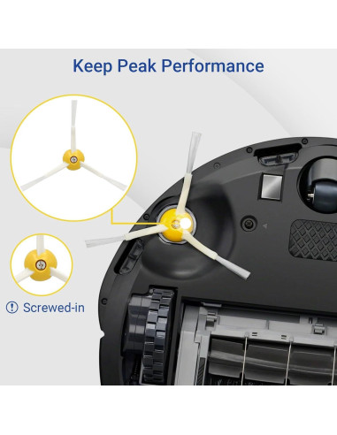 Paquete de 3 cepillos laterales Genérico para iRobot Roomba 500/600/700