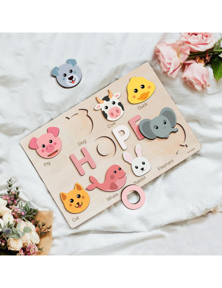 Rompecabezas de Nombre Personalizado Zuzu Puzzle - Juguete Montessori de Madera para Niños Rompecabezas de Nombre Personalizado Zuzu Puzzle - Juguete Montessori de Madera para Niños