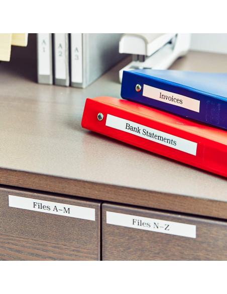 Cinta Brother M-2312PK 12mm Negro sobre Blanco 2 Paquete