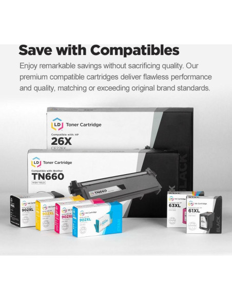 Cartucho de tinta negro compatible LD Brother LC207 - Paquete de 3