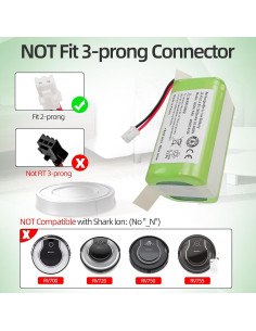 Batería de Reemplazo 14.4V 2.6Ah para Aspiradora Shark 2