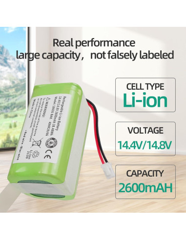 Batería de Reemplazo 14.4V 2.6Ah para Aspiradora Shark