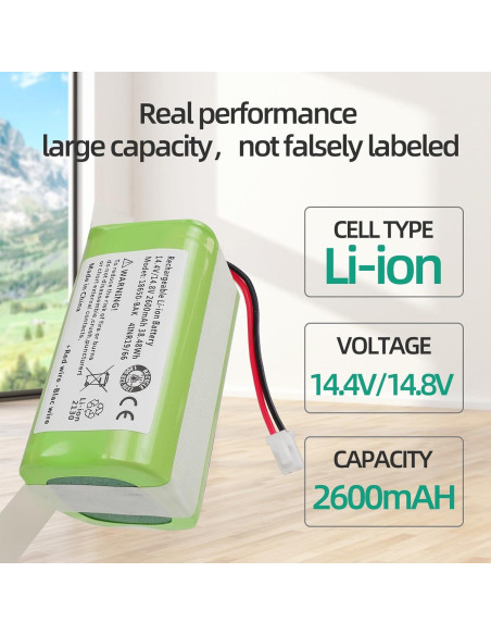 Batería de Reemplazo 14.4V 2.6Ah para Aspiradora Shark