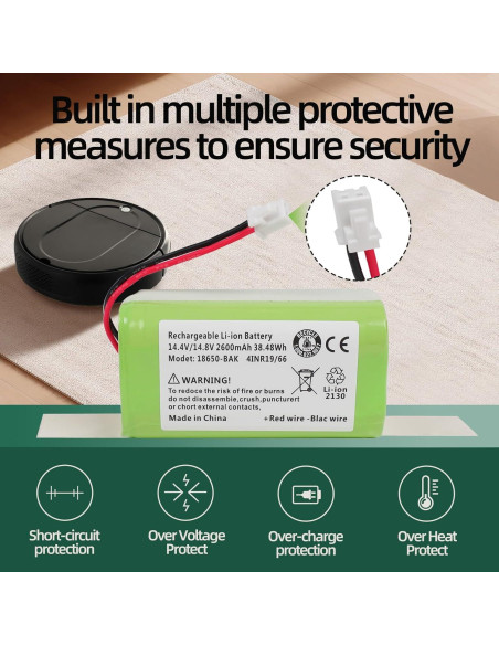 Batería de Reemplazo 14.4V 2.6Ah para Aspiradora Shark