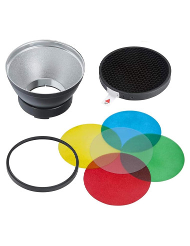 Reflector Difusor Godox AD-R14 con Panal y 5 Filtros de Color