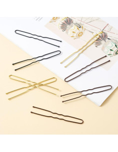 200 Pasadores de Pelo U-Forma Metal QIUTIMIY 6.1cm Multicolor 2