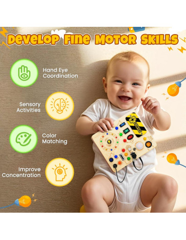 Tablero Ocupado Montessori OAKJAR 16.8x10.2cm con Luces LED