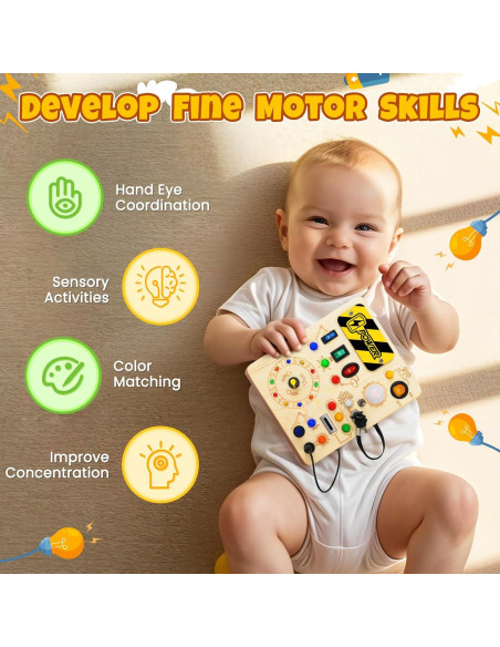 Tablero Ocupado Montessori OAKJAR 16.8x10.2cm con Luces LED