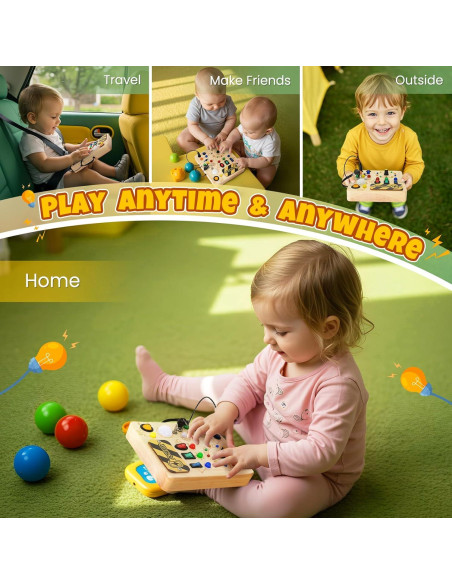 Tablero Ocupado Montessori OAKJAR 16.8x10.2cm con Luces LED