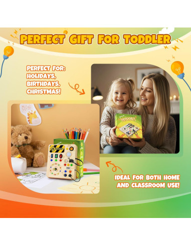 Tablero Ocupado Montessori OAKJAR 16.8x10.2cm con Luces LED