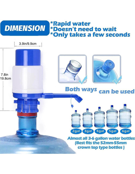 Dispensador de Agua Manual E-Greetshopping 2 Piezas 18.93L