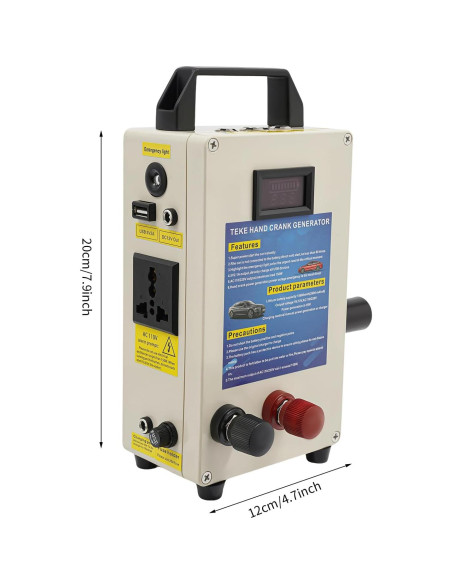 Generador Manual de Emergencia QIUTMER TK-150W 150W Portátil