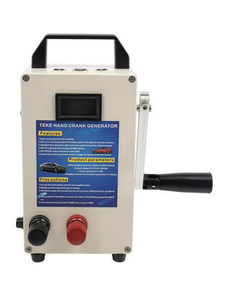 Generador Manual de Emergencia QIUTMER TK-150W 150W Portátil