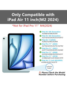 Funda con Teclado TopPerfekt para iPad Air 11" M2/M3 2024/2025 2