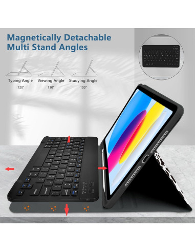 Funda con Teclado TopPerfekt para iPad Air 11" M2/M3 2024/2025