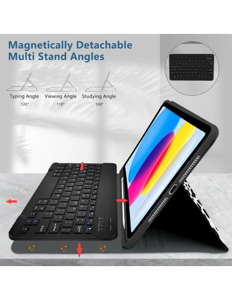 Funda con Teclado TopPerfekt para iPad Air 11" M2/M3 2024/2025