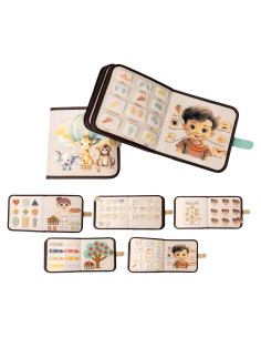 Libro Ocupado Montessori TookyToy para Niños 1-3 Años Interactivo