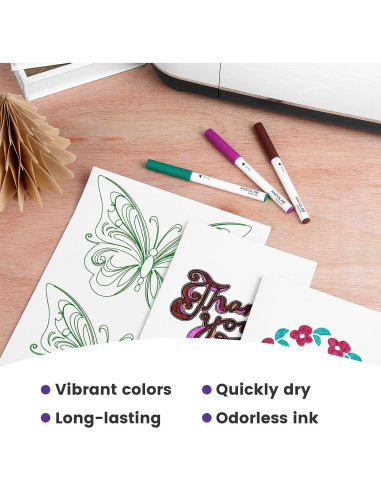 Set de 30 Marcadores Premium ANDOLAB Punta 1.0 para Cricut