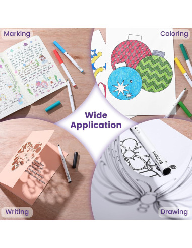 Set de 30 Marcadores Premium ANDOLAB Punta 1.0 para Cricut