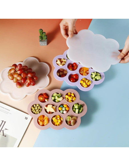 Bandeja de Silicona para Alimentos Bebés PandaEar 2 Pack