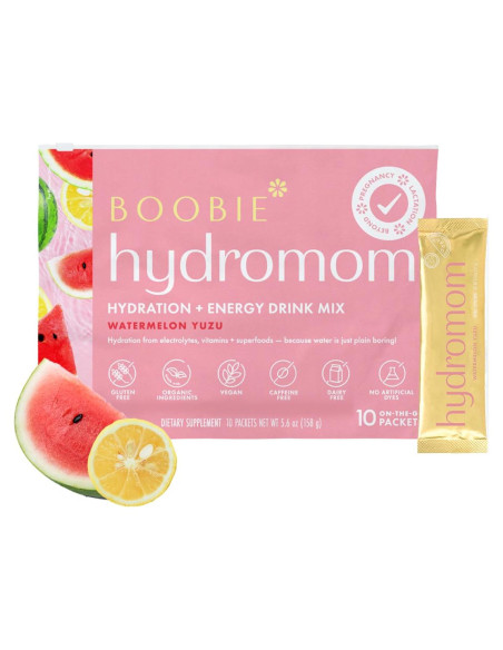 Mezcla Electrolítica Hydromom Boobie Sandía Yuzu 10 Paquetes