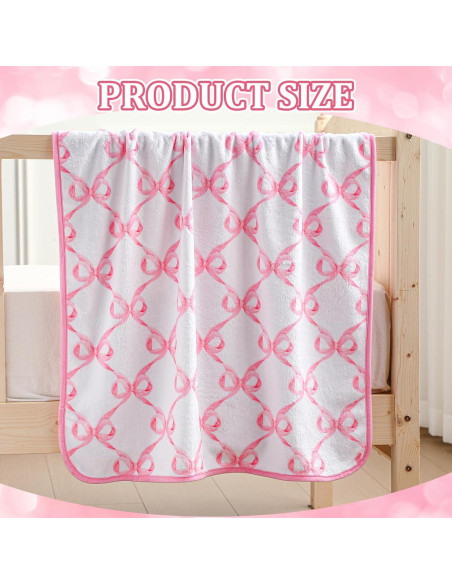 Manta para Bebé Breling con Lazo Rosa 76x102 cm Franela Suave