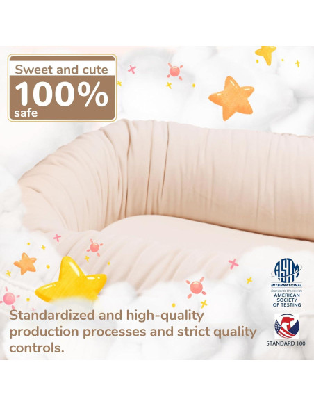 Cubierta de Lounger para Bebé EAQ - Terciopelo Suave y Transpirable Cubierta de Lounger para Bebé EAQ - Terciopelo Suave y Transpirable