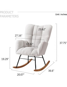 Silla Mecedora Ergonomica Virabit Beige Reclinable para Nursery 2