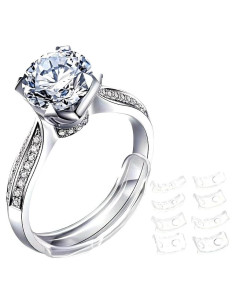 Ajustador de Tamaño de Anillo Invisible Silicona 15 Piezas